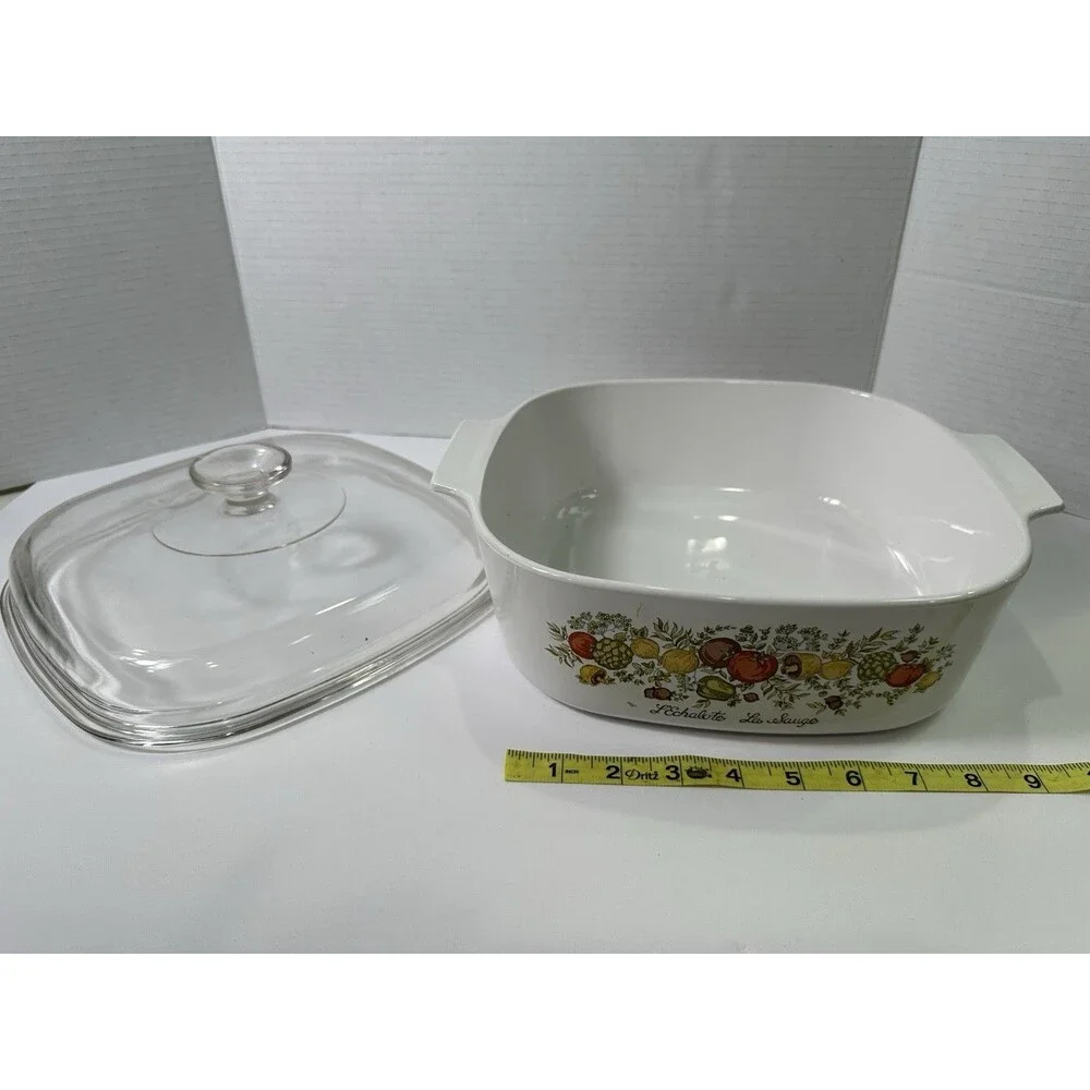 Corning Ware Spice of Life 4 Quart A-84-B L'Echalote La Sauge w/Pyrex Lid A-12-C